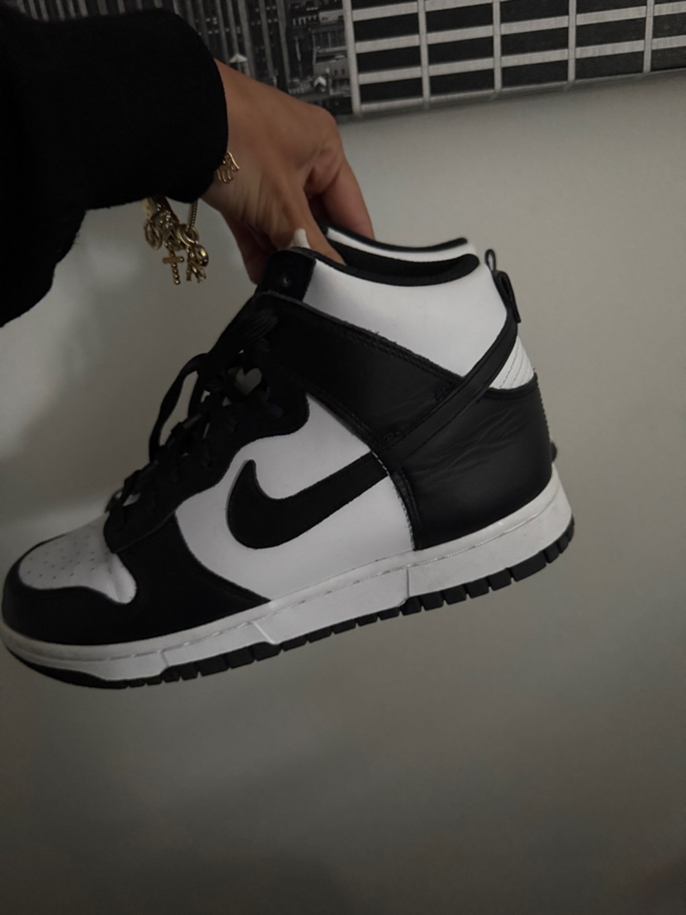 Nike Black and White High-Top Sneakers